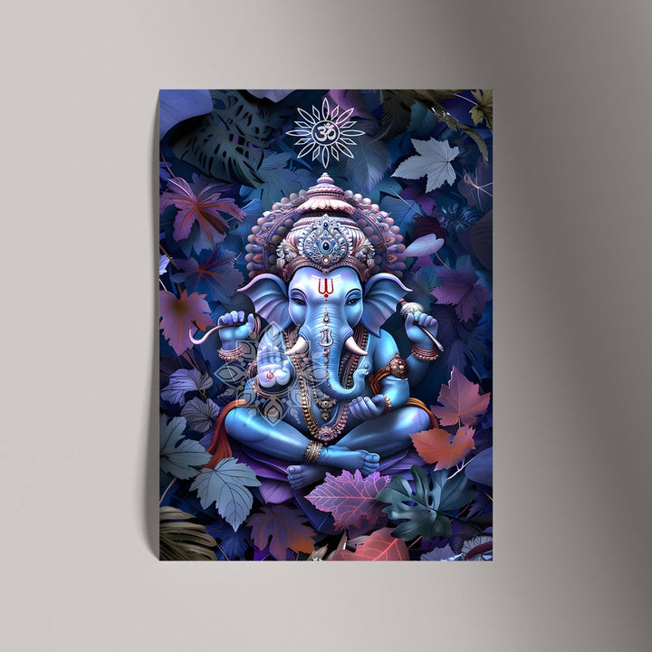 Self Adhesive Textured Vinyl Poster Ethereal Ganesha