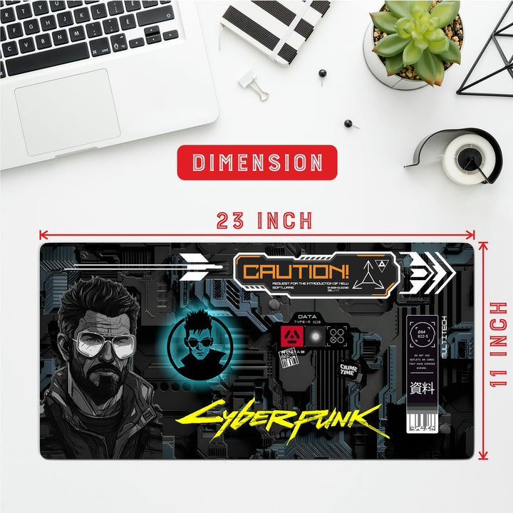 Anti-Slip Desk Mat Gaming Mouse Pad - Cyberpunk Rogue Circuit