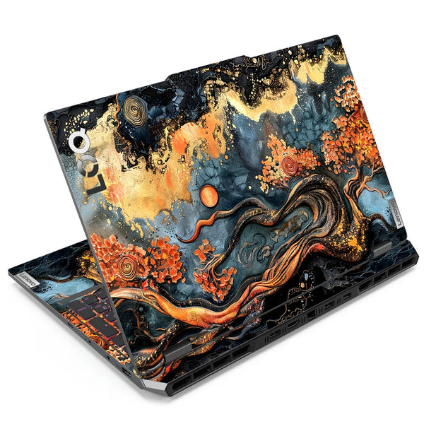 Laptop Skin - Abstract Golden Waves