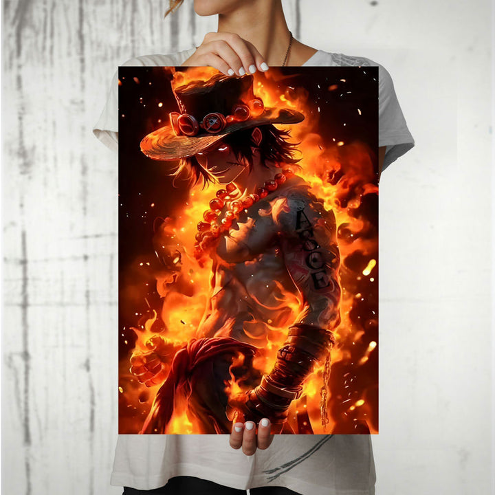 Metal Poster - One Piece Portgas D Ace OP16