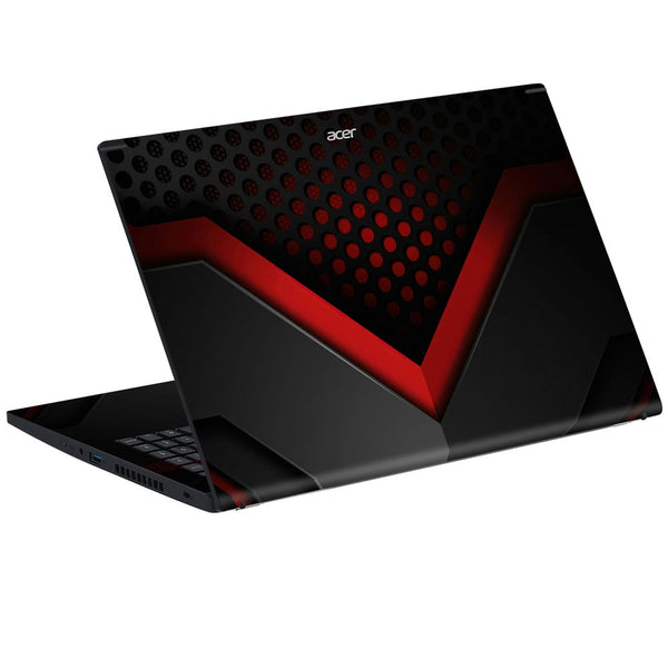 Acer Laptop Skin - Black Red Net Hole