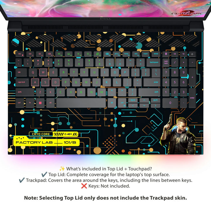 Dell Laptop Skin - Cyberpunk Cyber Grid