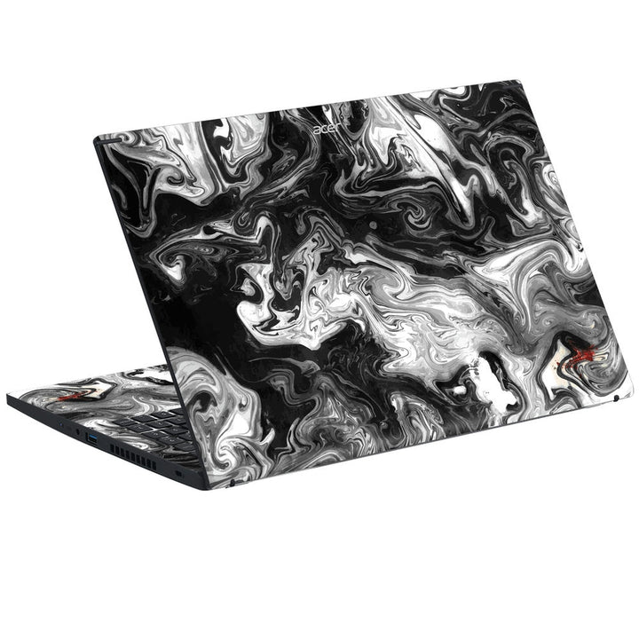 Acer Laptop Skin - Marble Black While Art