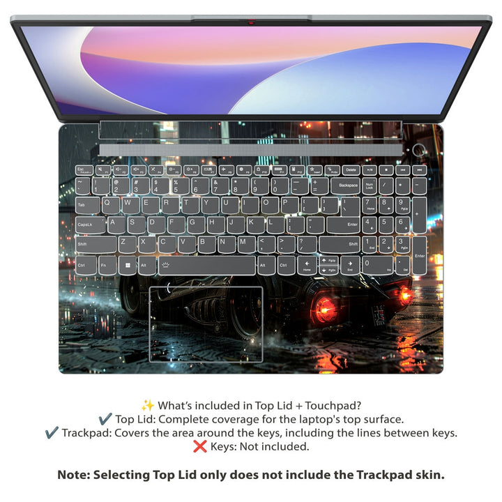 Lenovo Laptop Skin - Rainy Street Racer