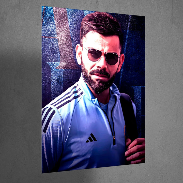 Metal Poster - Indian Cricketer Virat Kohli VK03