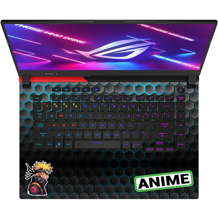 Asus Laptop Skin - Anime Icons Collage Honeycomb