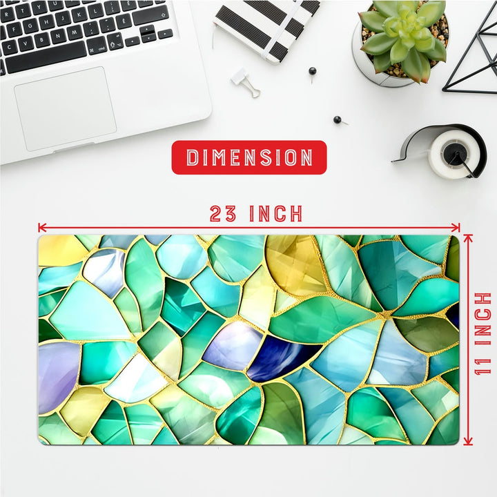 Anti-Slip Desk Mat Gaming Mouse Pad - Colorful Mosaic