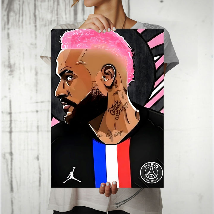 Metal Poster - Footballer Neymar Jr NJR03