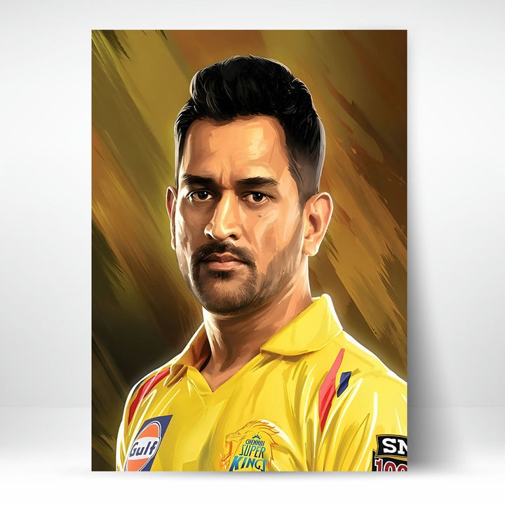 Metal Poster - Indian Cricketer MS Dhoni MS04