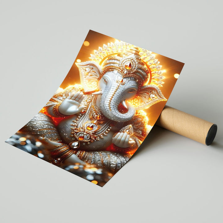 Self Adhesive Textured Vinyl Poster Glorious Ganesha