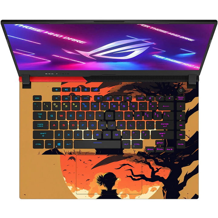 Asus Laptop Skin - Girl Under the Full Moon Blood and Tree