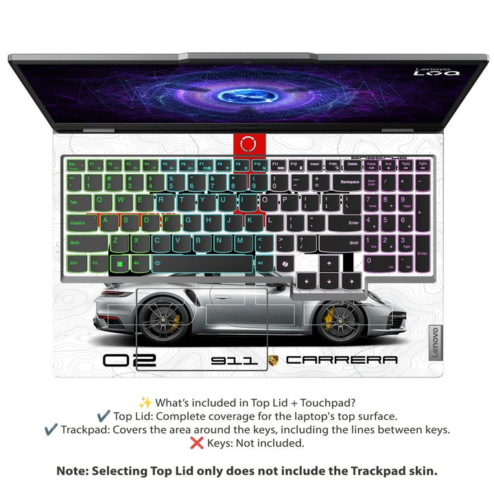 Laptop Skin - Porsche 911 Carrera Sketch