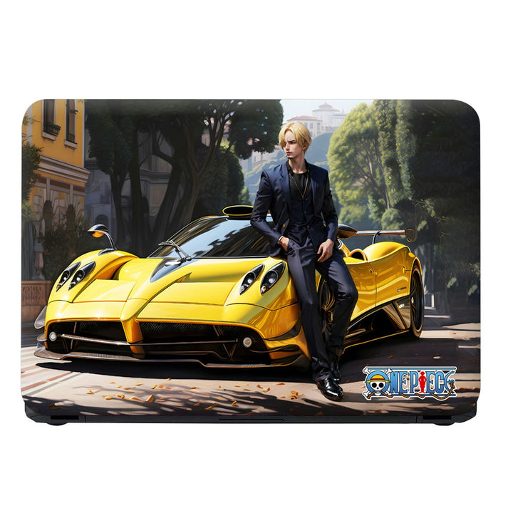 Laptop Skin - One Piece Sanji with Yellow Pagani