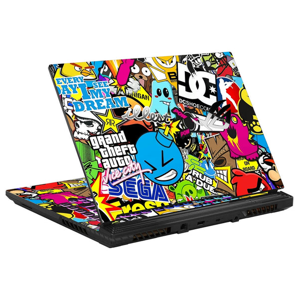 Asus Laptop Skin - DC Sticker Bomb