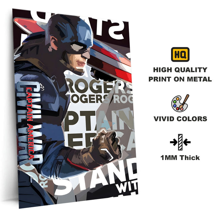 Metal Poster - Superhero Captain America CAP09