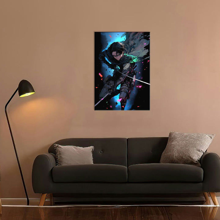 Metal Poster - Anime Dark Swordsman