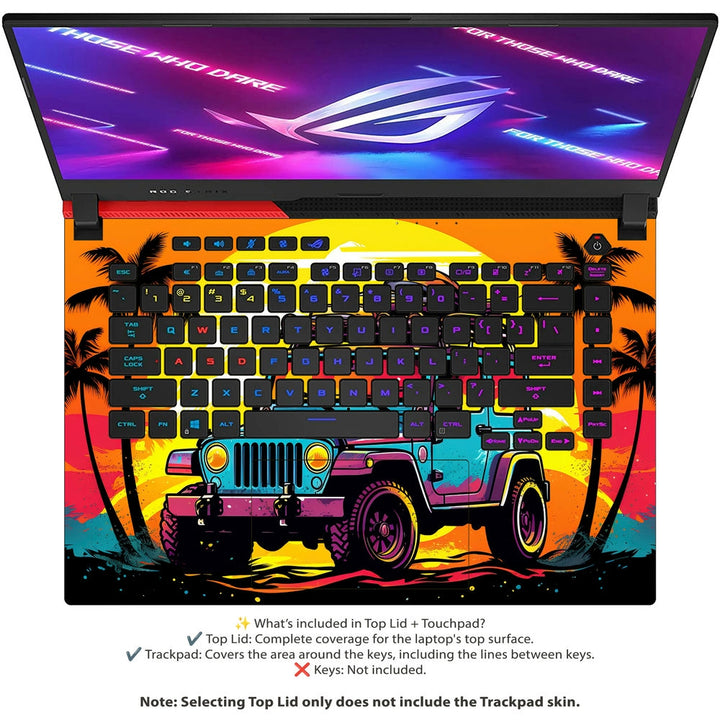 Asus Laptop Skin - Retro Beach Jeep