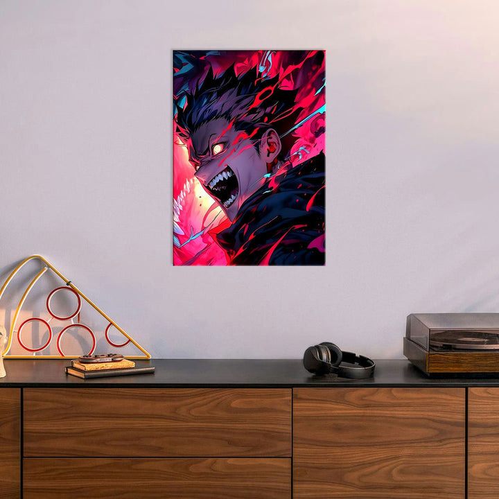 Metal Poster - Anime Flaming Beast