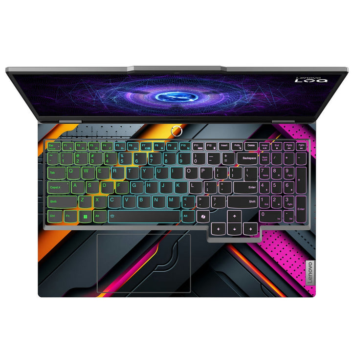 Lenovo LOQ Laptop Skin - Futuristic Neon Striped Panels