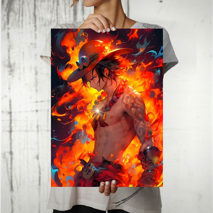 Metal Poster - One Piece Portgas D Ace OP17