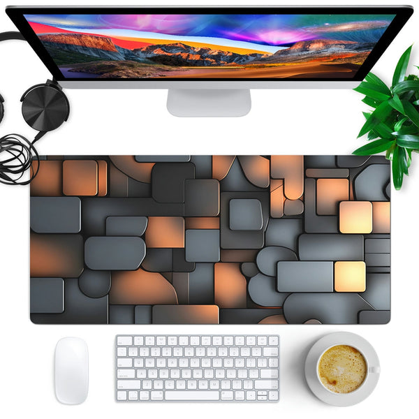 Anti-Slip Desk Mat Gaming Mouse Pad - Brick Grid