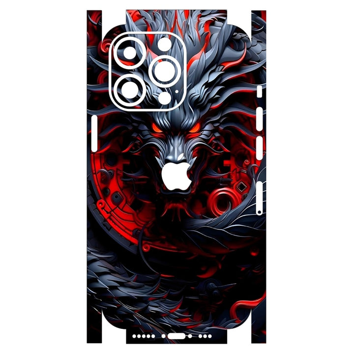 Apple iPhone Skin Wrap - Dragon Grey Red