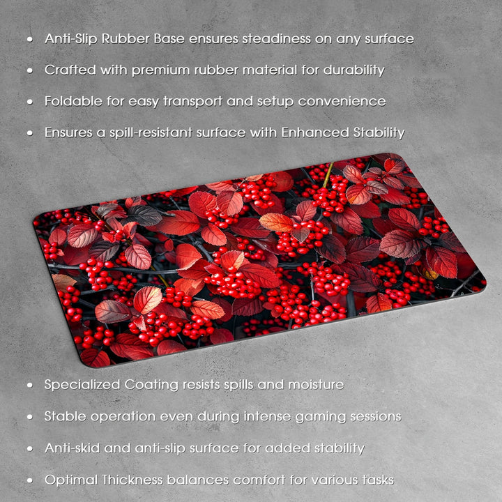 Anti-Slip Desk Mat Gaming Mouse Pad - Crimson Cascade