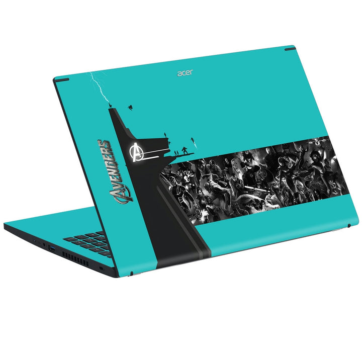 Acer Laptop Skin - Avengers Assemble Force Cyan Back