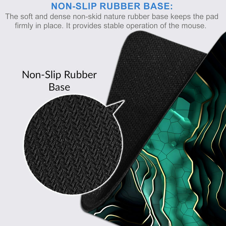 Anti-Slip Desk Mat Gaming Mouse Pad - Emerald Wave