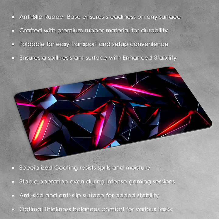 Anti-Slip Desk Mat Gaming Mouse Pad - Crimson Shards