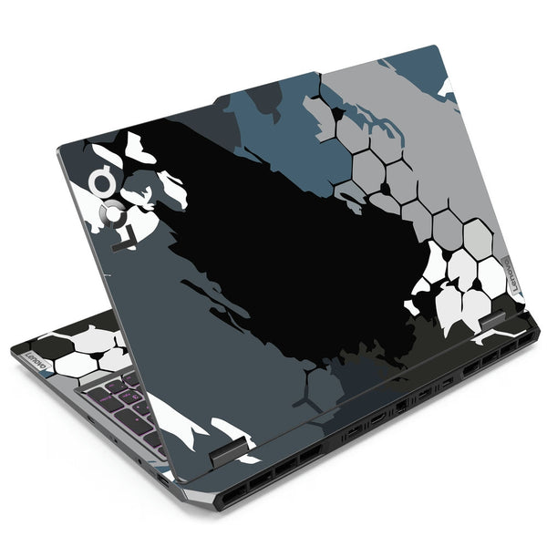 Lenovo LOQ Laptop Skin - Black Grey Honeycomb Art