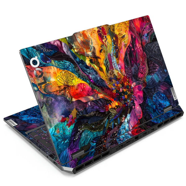 Lenovo LOQ Laptop Skin - Colorful Smoke and Fire Abstract