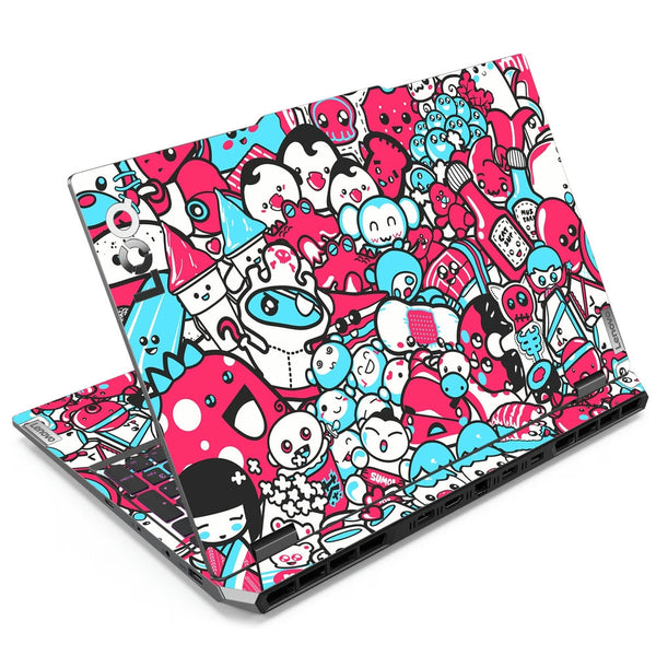 Lenovo LOQ Laptop Skin - Red Blue Faces