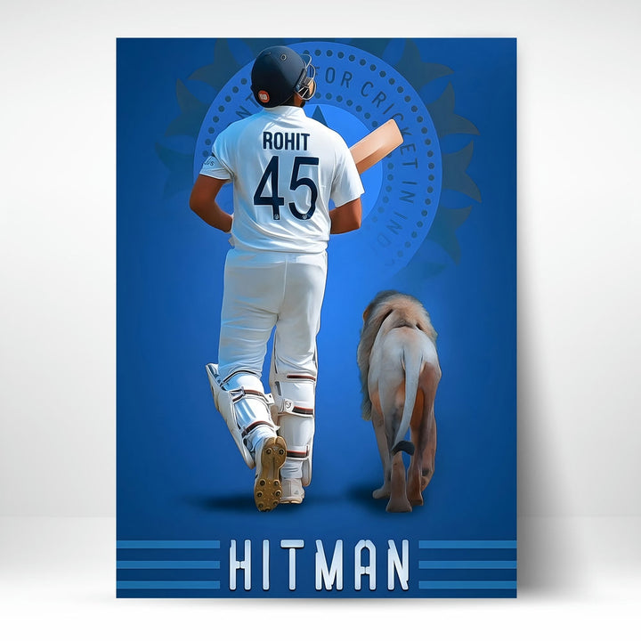 Metal Poster - Indian Cricketer Rohit Sharma RS02