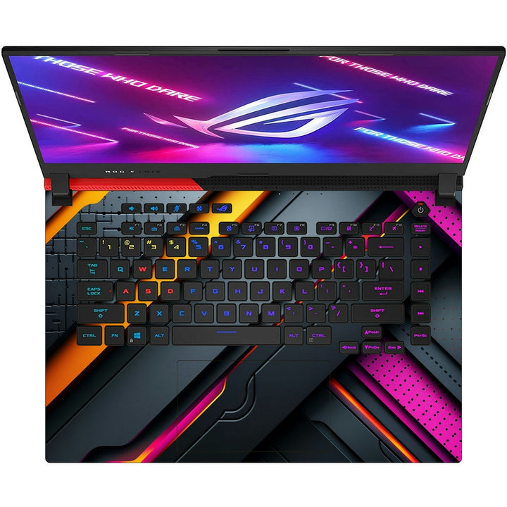 Asus Laptop Skin - Futuristic Neon Striped Panels