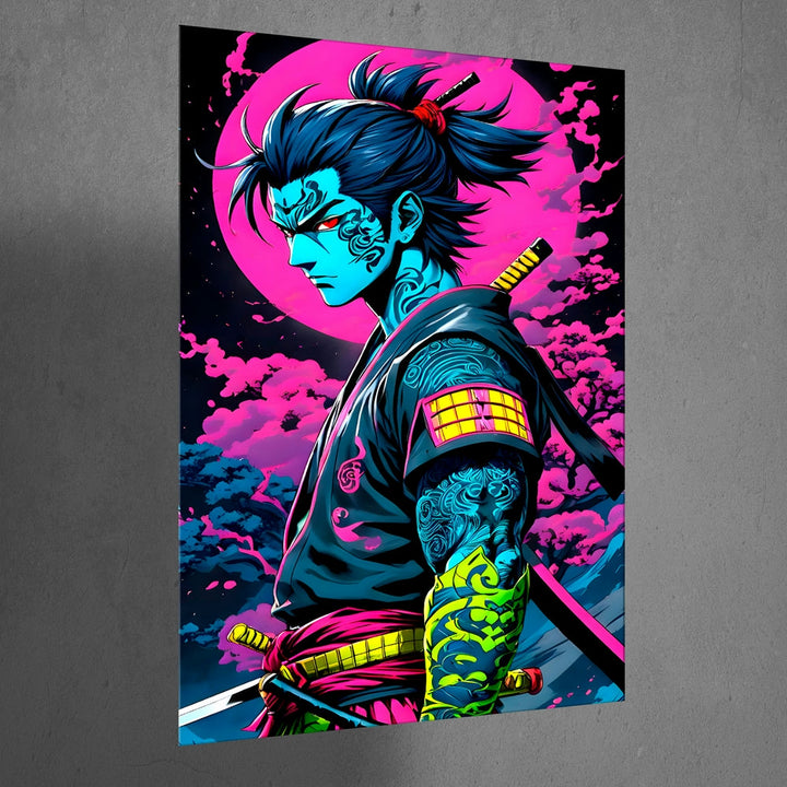 Metal Poster - Anime Samurai Warrior