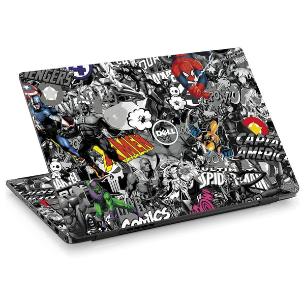 Dell Laptop Skin - Superheroes Sticker Bomb