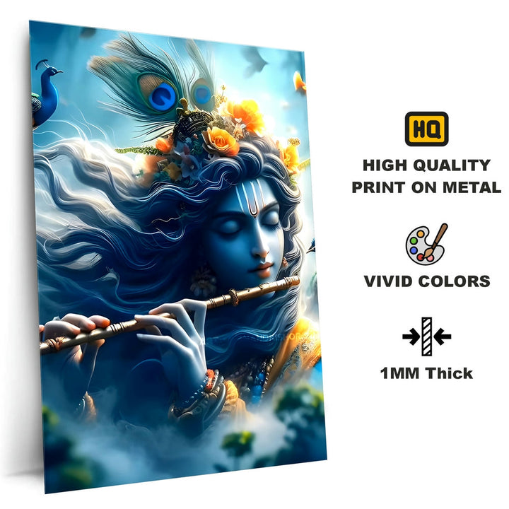 Metal Poster - Lord Krishna LK04