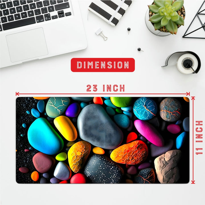 Anti-Slip Desk Mat Gaming Mouse Pad - Colorful Pebbles CP30