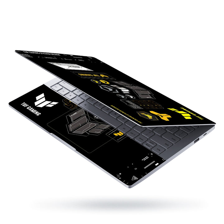 Laptop Skin - TUF Gaming Yellow Black Design