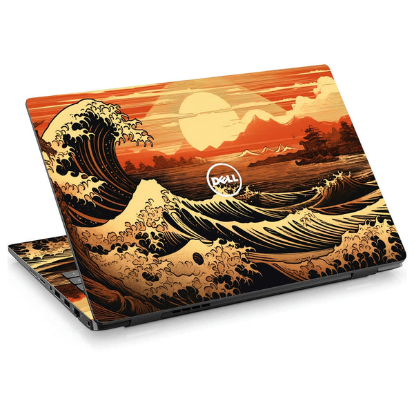 Dell Laptop Skin - Golden Wave Serenity