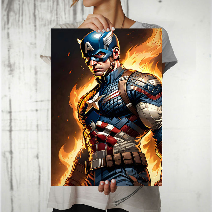 Metal Poster - Superhero Captain America CAP06