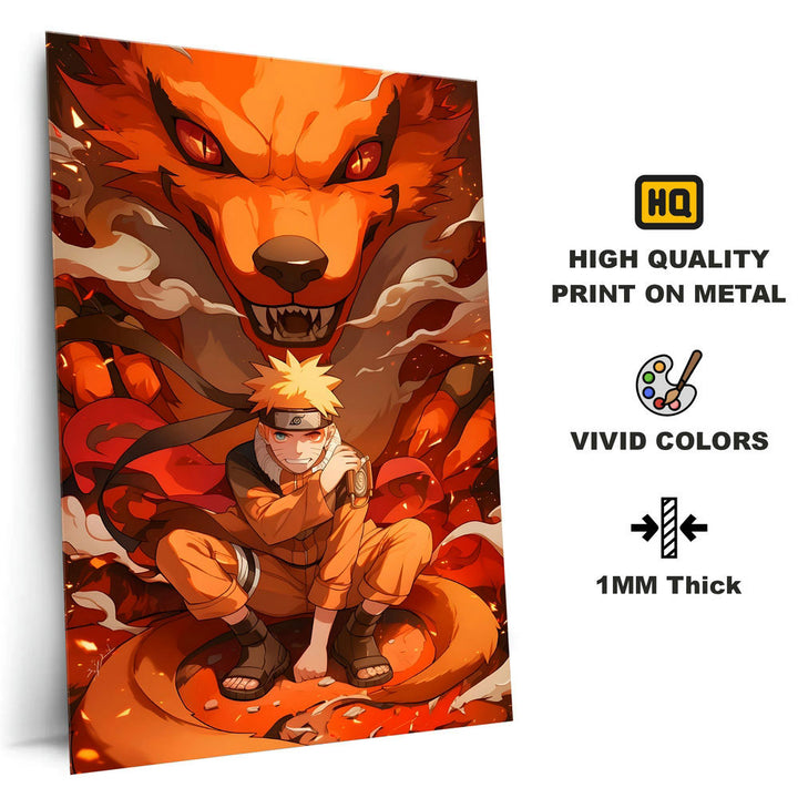 Metal Poster - Kurama Nine Tails