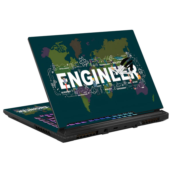 Asus Laptop Skin - Engineer World Map