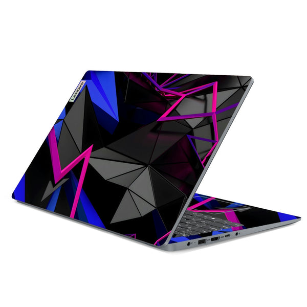 Lenovo Laptop Skin - Sharp Neon Angles