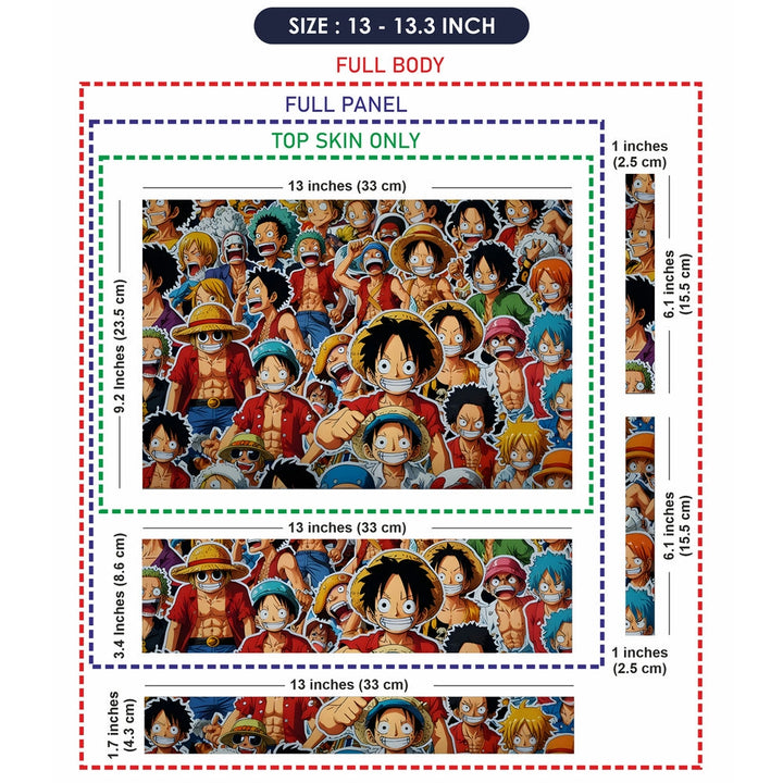 Laptop Skin - Anime One Piece Dynamic Collage DS1