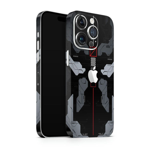 Apple iPhone Skin Wrap - Black Circuit Red Box