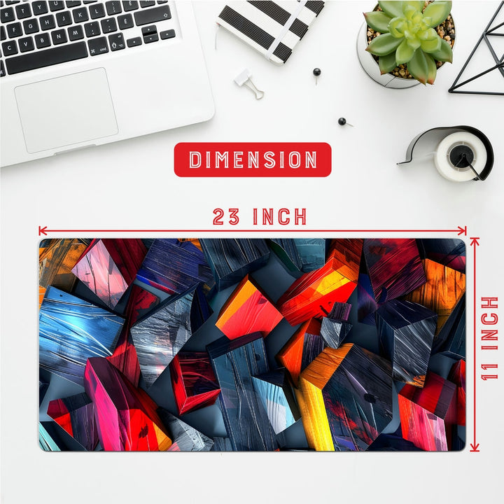 Anti-Slip Desk Mat Gaming Mouse Pad - Rainbow Shards