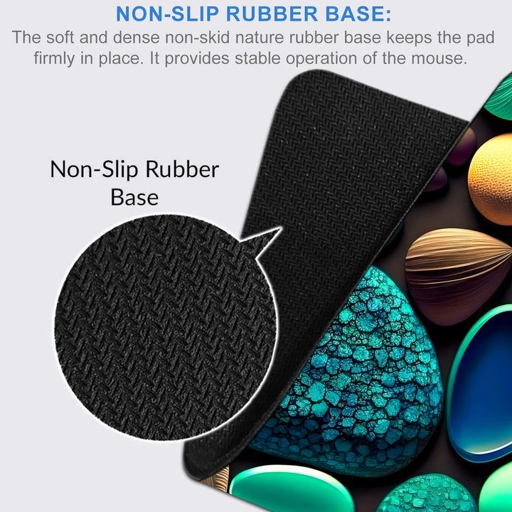 Anti-Slip Desk Mat Gaming Mouse Pad - Colorful Pebbles CP06