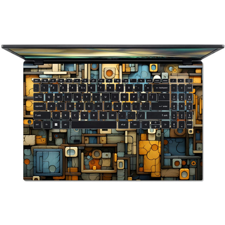 Acer Laptop Skin - Retro Circuit Board Grid